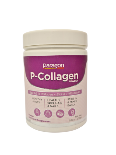 Paragon P-Collagen Powder – Type I & III Collagen + Biotin + Vitamin C (200g)